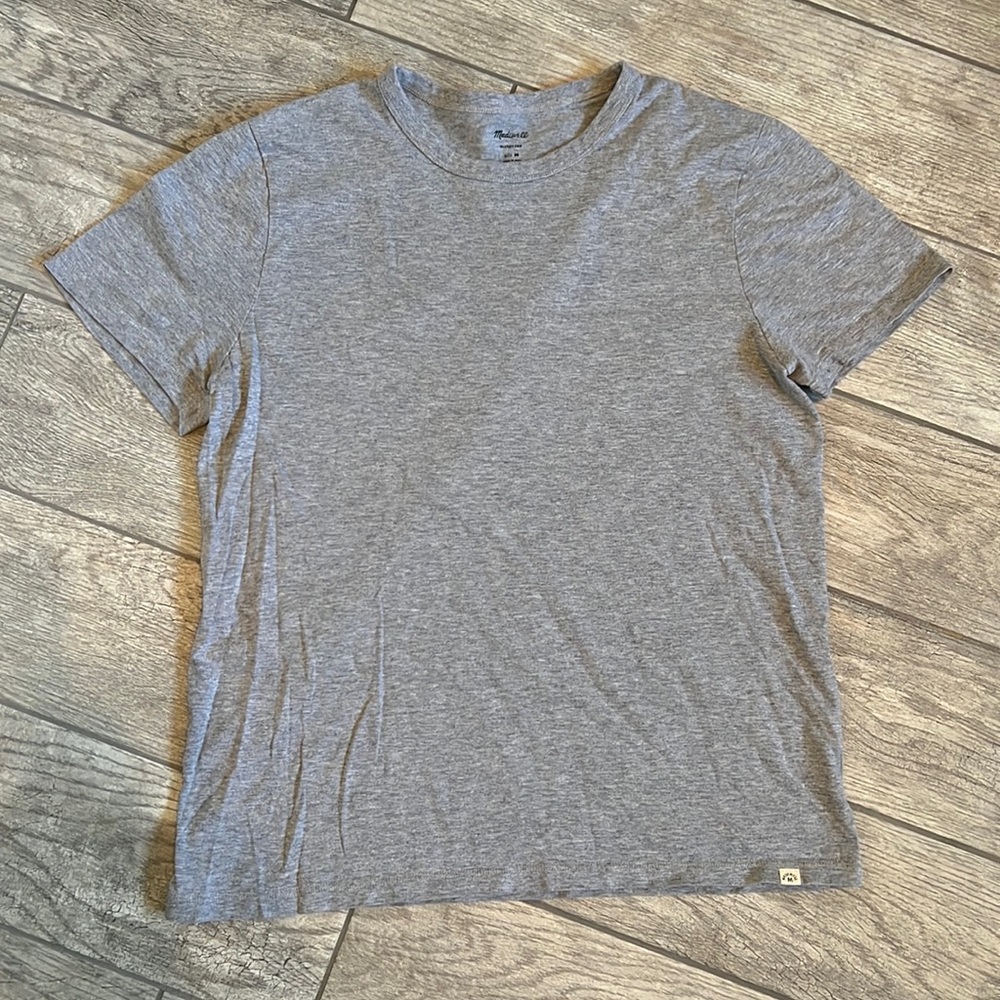 MADEWELL ALLDAY TEE shirt heather grey M